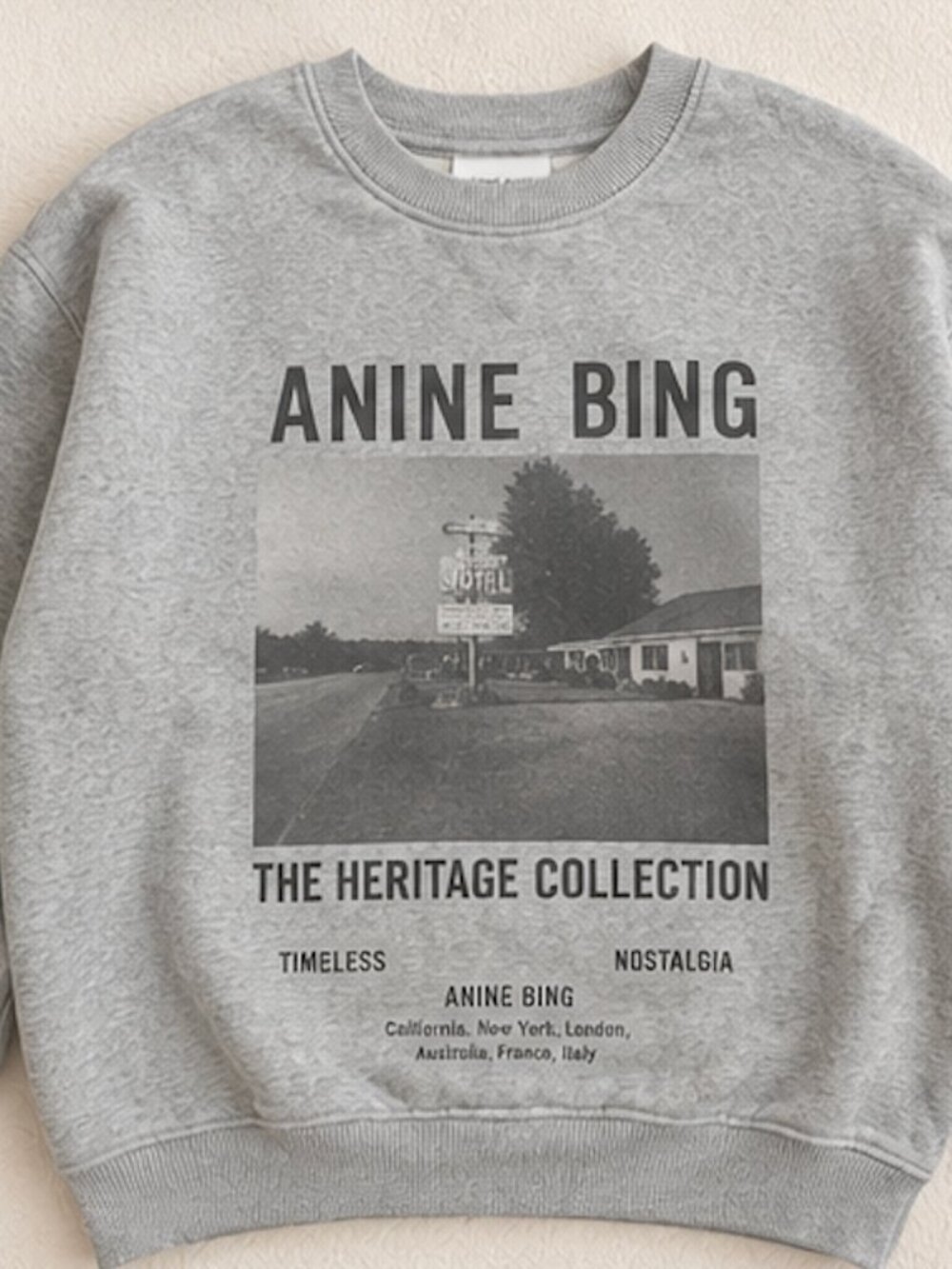 ANINE BING Heritage Collection Motel Sweatshirt Grey XS